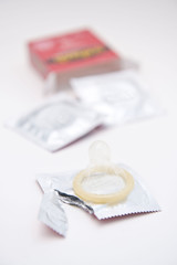 condom isolated on white