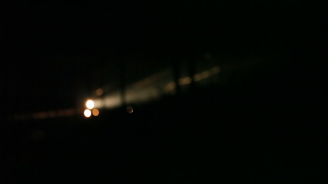 Bokeh night train