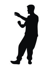 yoga, black silhouette