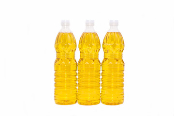 Bottle of oil Isolate on background