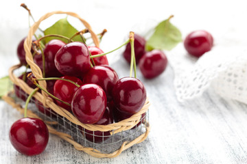 Ripe cherries.