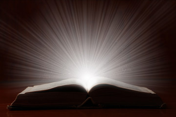Old Book With Bright Light