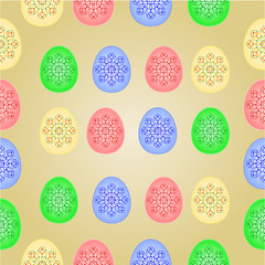 Seamless texture Easter eggs  vintage vector
