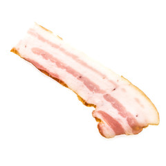 Obraz premium Raw bacon isolated on white