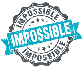 impossible vintage turquoise seal isolated on white