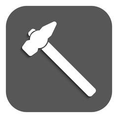 The hammer icon. Hammer symbol. Flat