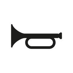 The horn icon. clarion symbol. Flat