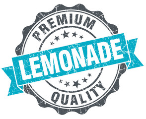 Obraz premium lemonade vintage turquoise seal isolated on white