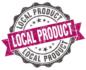 Fototapeta premium local product grunge violet seal isolated on white