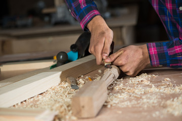 Carpenter at work