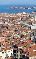Naklejka na ściany i meble Views of Venice ITALY from St Mark's Campanile