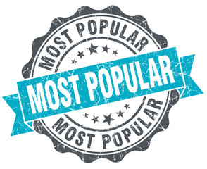 most popular vintage turquoise seal isolated on white