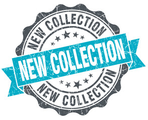 Obraz premium new collection vintage turquoise seal isolated on white