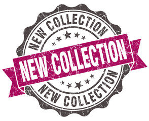 Obraz premium new collection grunge violet seal isolated on white