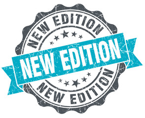 new edition vintage turquoise seal isolated on white