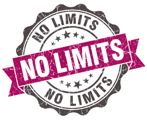 no limits grunge violet seal isolated on white