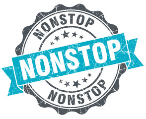 nonstop vintage turquoise seal isolated on white