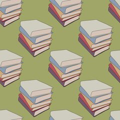 Seamless Cartoon Books Background