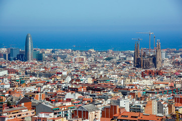 Panoramic view of Barcelona