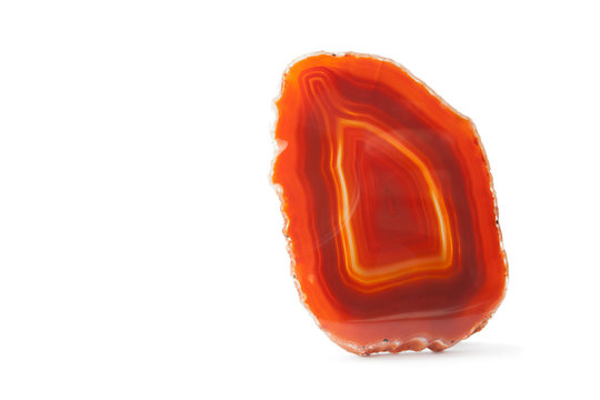 Section of a red geode