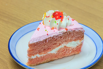 slice of Victoria sponge cake