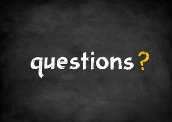 Fototapeta premium questions chalkboard concept
