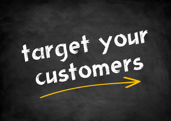 target your customers chalkboard concept