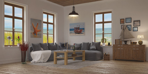 apartment - living room - baltic sea - shot 2