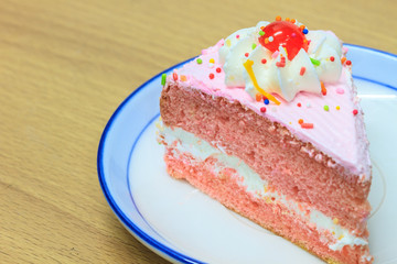 Obraz na płótnie Canvas slice of Victoria sponge cake
