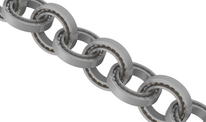Obraz premium Цепь из подшипников качения