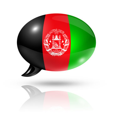 Afghan flag speech bubble