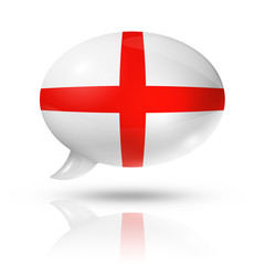 Obraz premium English flag speech bubble