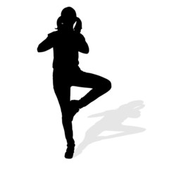 Vector silhouette of a woman.