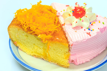 slice of Victoria sponge cake