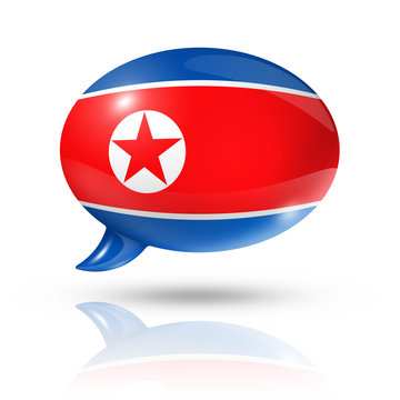 North Korean flag speech bubble