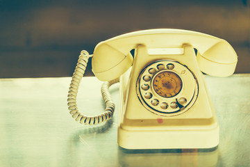 Old vintage telephone