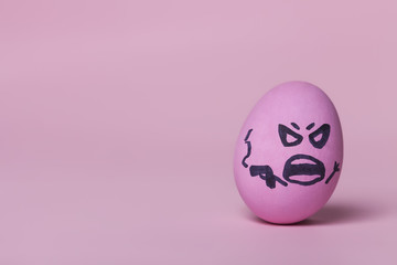 Killer egg with a gun