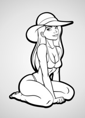 Beautiful girl on the beach