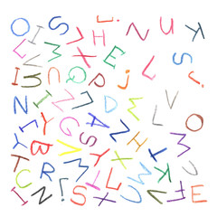 Children pencil ABC background