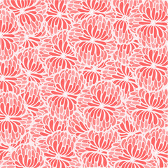 Seamless vector background with beautiful pattern of peonies.