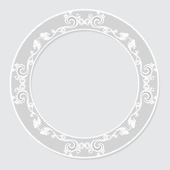 carved vintage frame made of paper for picture or photo