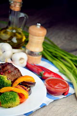 Delicious grilled beef steakes