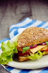 Homemade tasty sandwich