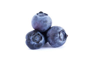 Blueberries On White