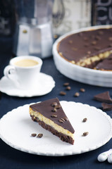 Chocolate and coffee tart