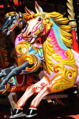 Obraz na płótnie Canvas carousel horses