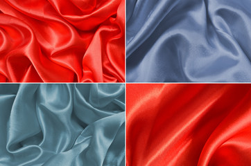 Set satin fabric texture background