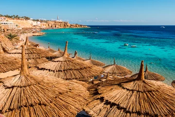 Foto op Plexiglas Kustlijn van de Rode Zee in Sharm El Sheikh, Egypte, Sinaï © sola_sola