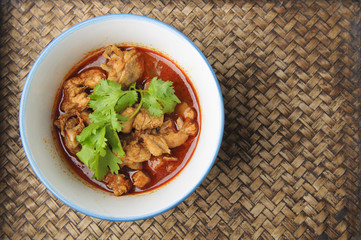 Chicken in red curry