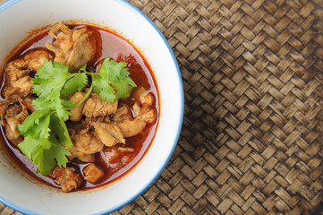 Chicken in red curry